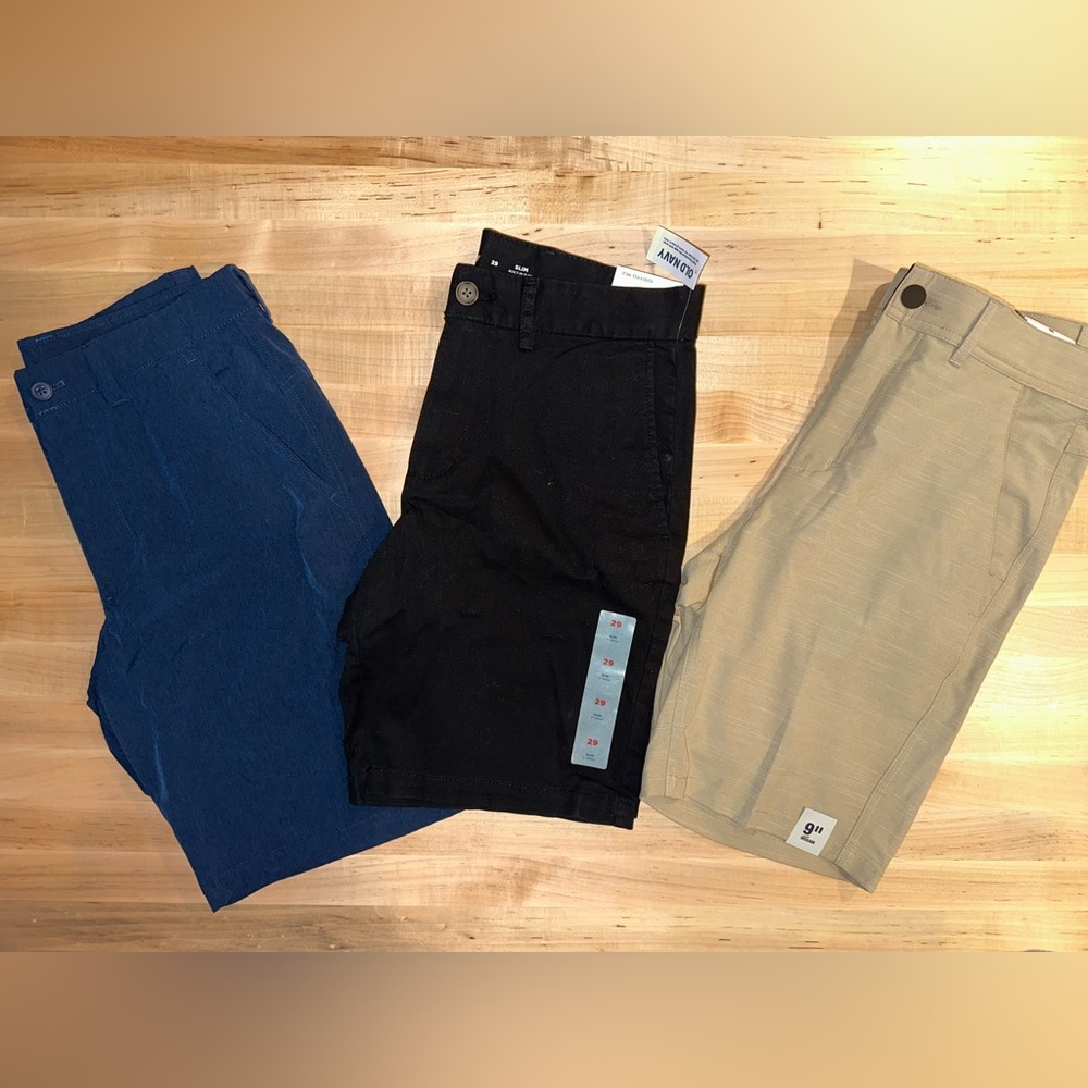Men’s 29” and 30” dress shorts. NWT & EUC.
